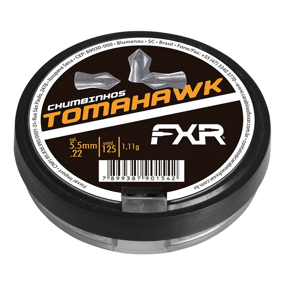 Chumbinho Fixxar Tomahawk 5.5mm - Embalagem com 125 unidades