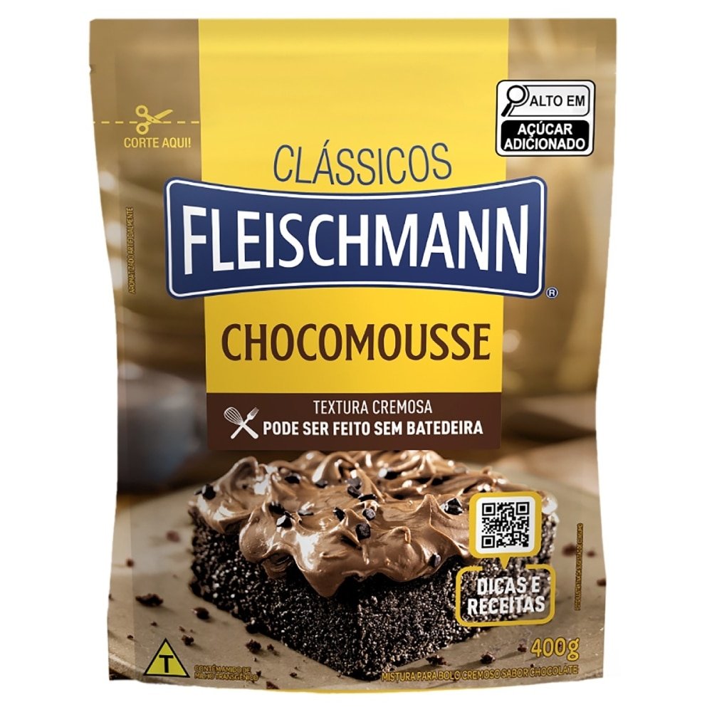 Mistura Bolo Fleischmann Chocomousse 390g