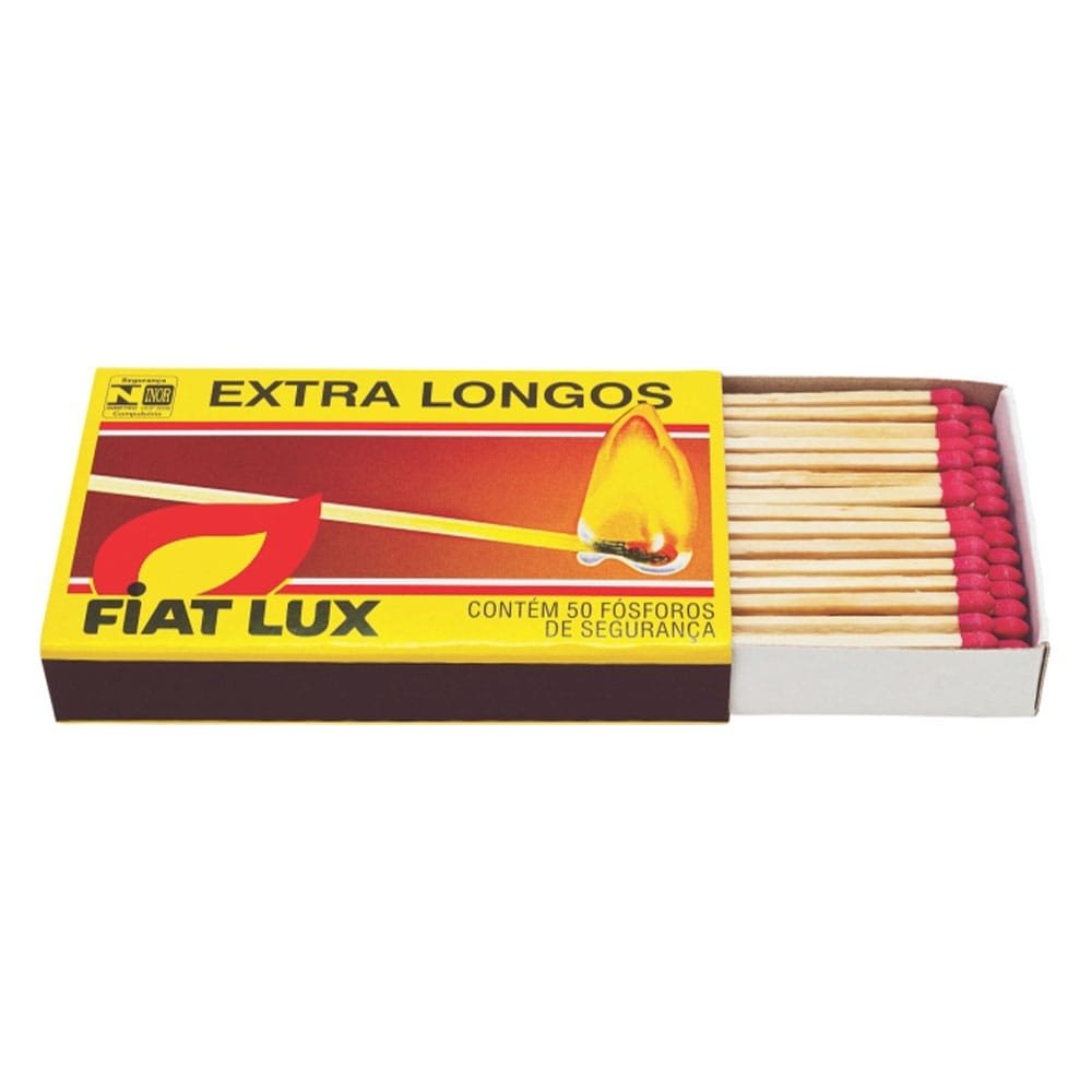 Fósforo Fiat Lux Extra Longo Embalagem com 24 Unidades