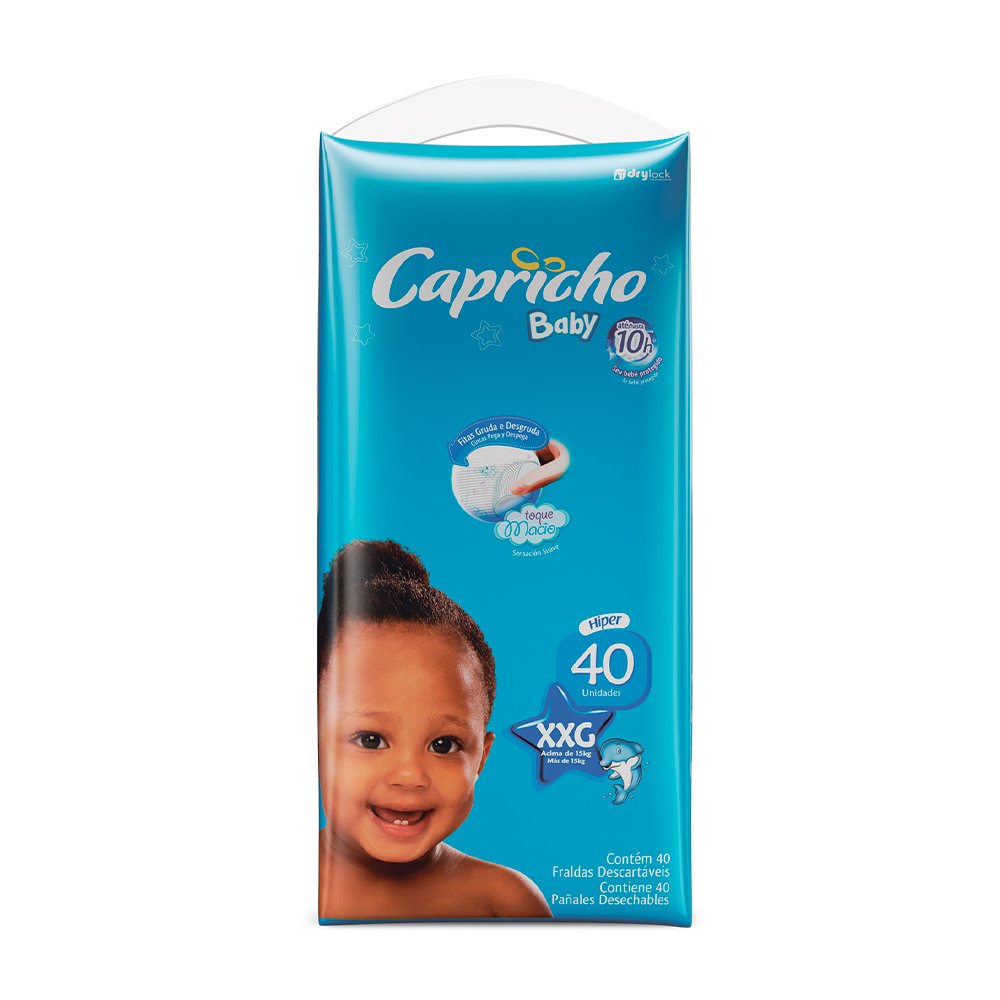 Fralda Capricho Baby Hiper Xxg 40 Unidades