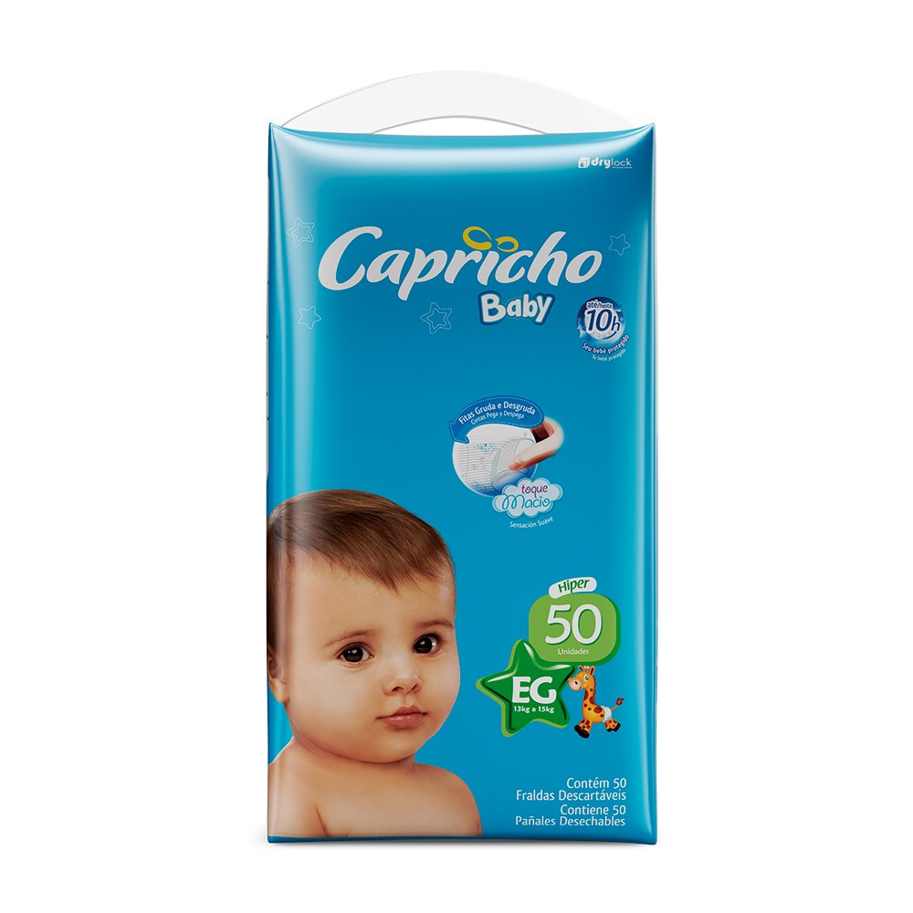 Fralda Capricho Baby Hiper Eg 50 Unidades