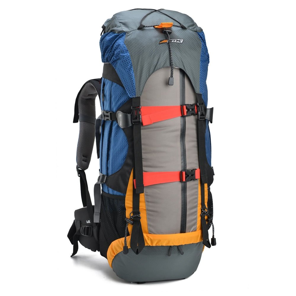 Mochila Gyzmo 60l Gt Cinza E Azul Ntk