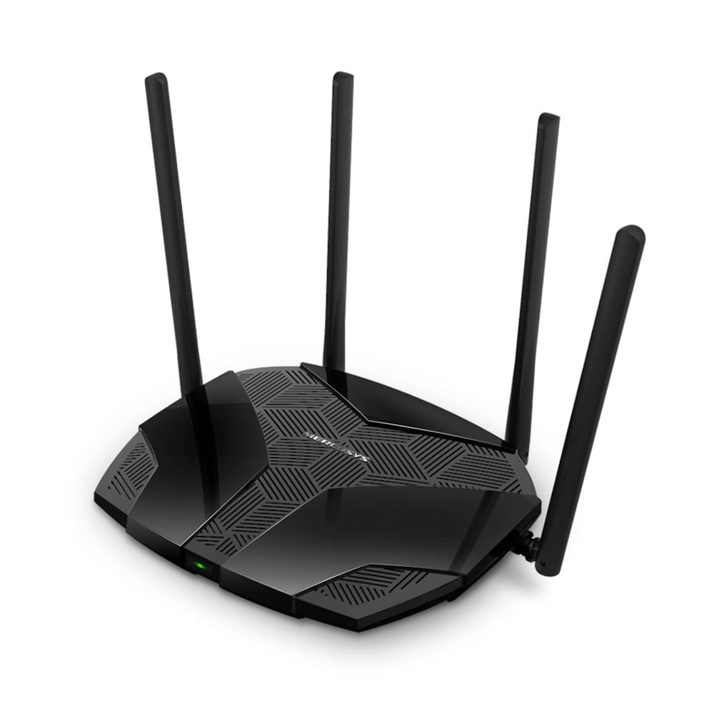 Roteador Mercusys MR70X AX1800, 1000mbps, 3 Portas LAN, 4 antenas, Preto