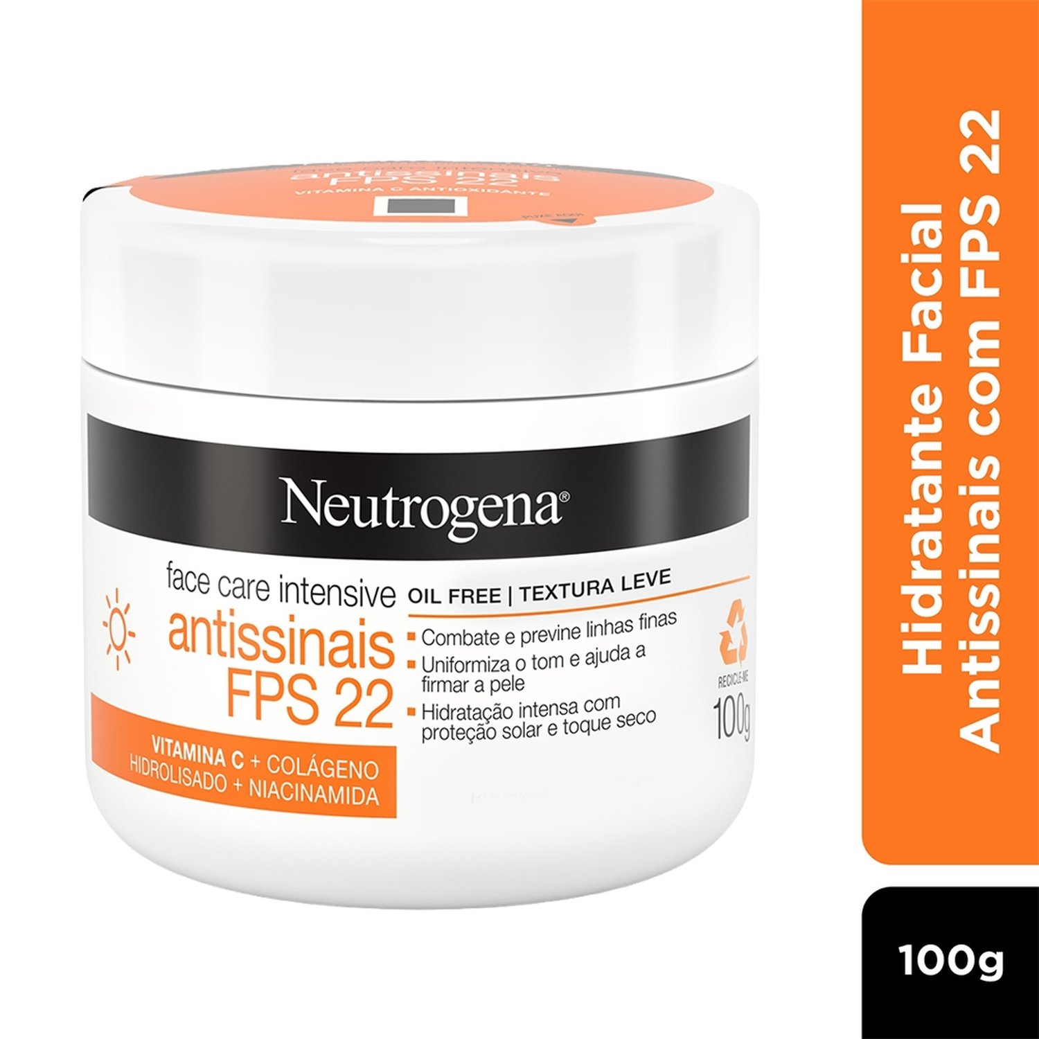 Hidratante Facial Neutrogena Face Care Antissinais FPS22 100g
