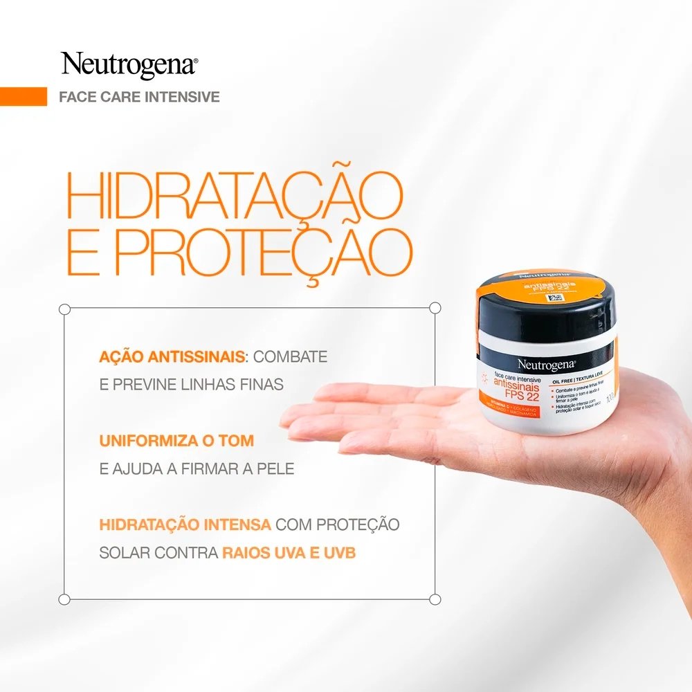 Hidratante Facial Neutrogena Face Care Antissinais FPS22 100g