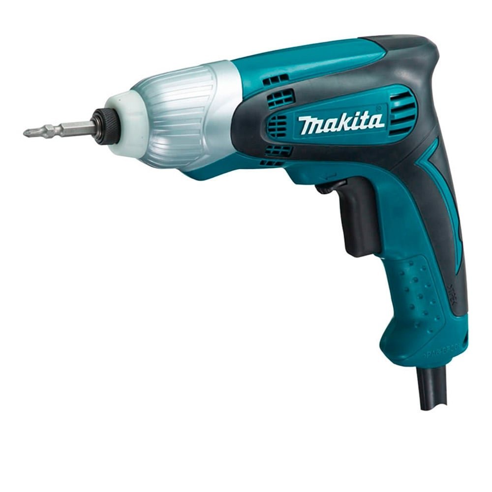 Parafusadeira de Impacto Makita TD0100, 6,35mm, Preto/Azul, 220V
