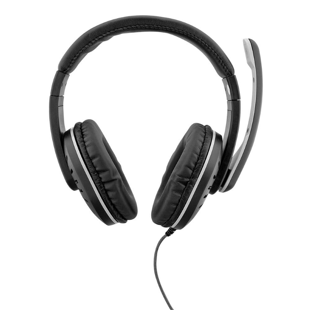 Headset Bright Home 181, Haste Regulável, Preto/Prata