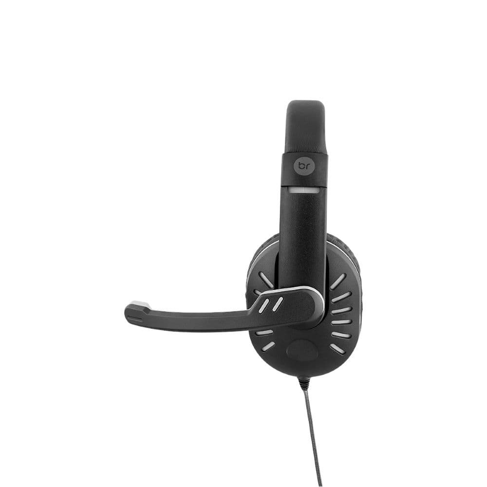 Headset Bright Home 181, Haste Regulável, Preto/Prata