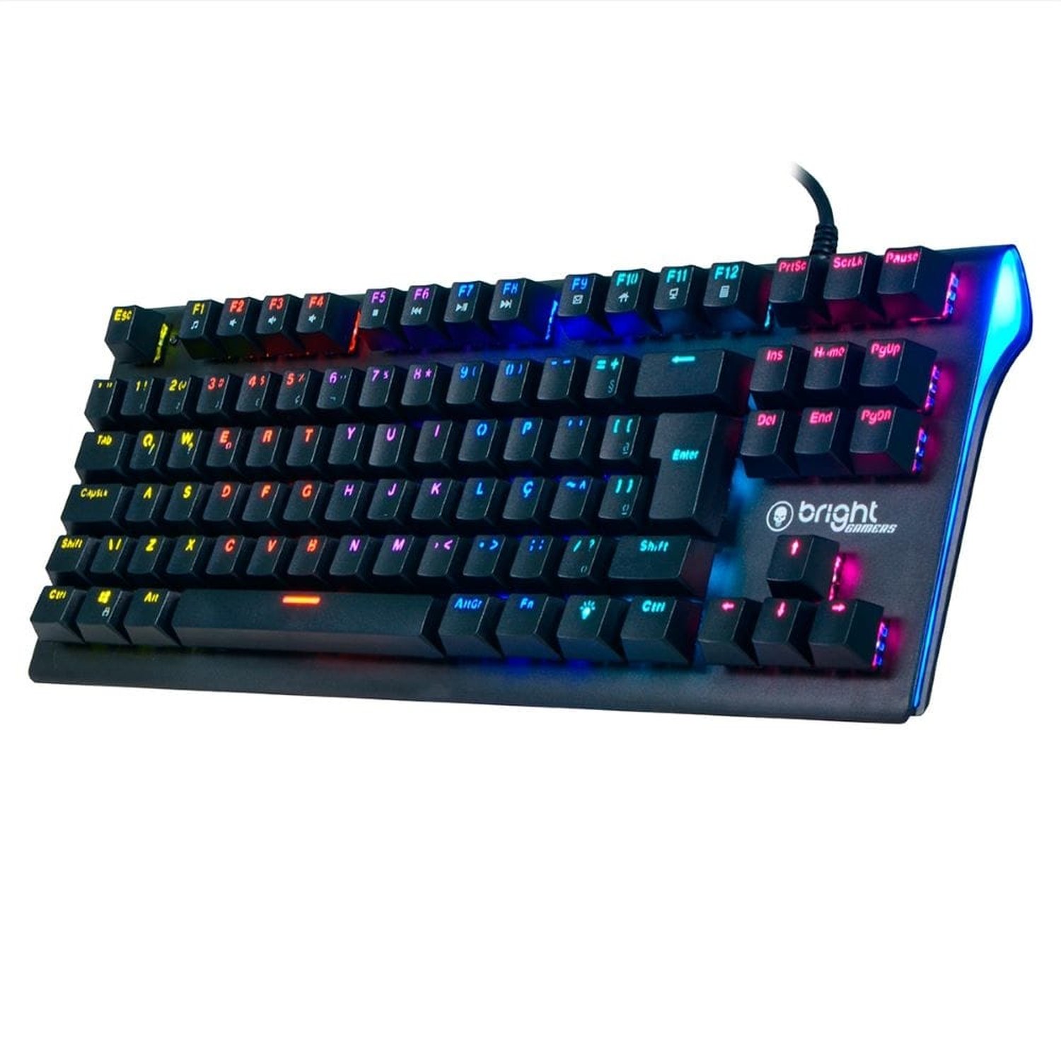 Teclado Gamer Bright GTC561 Compact II, Mecânico, RGB, Preto
