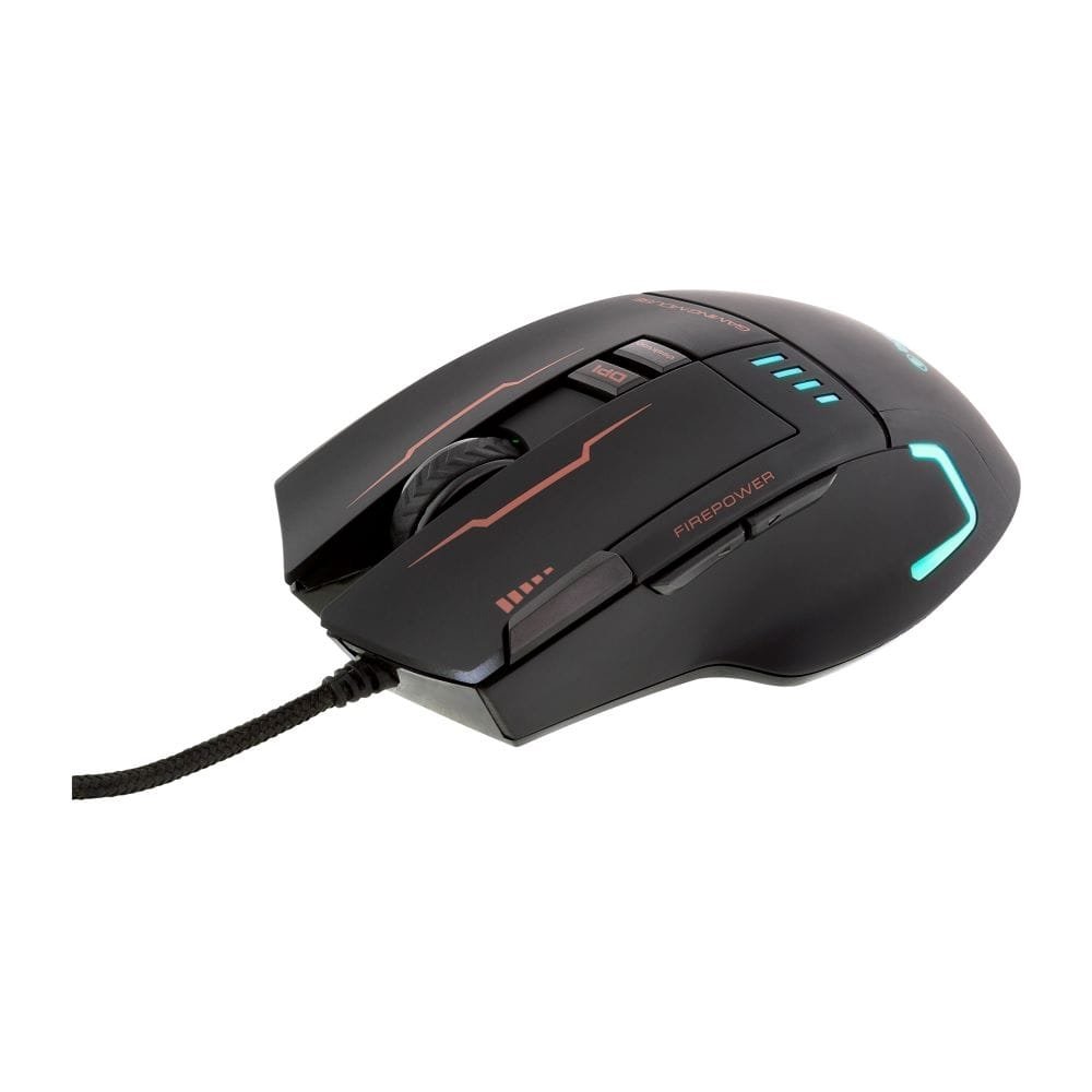 Mouse Gamer Bright 593, 6400dpi, 8 Botões, Preto