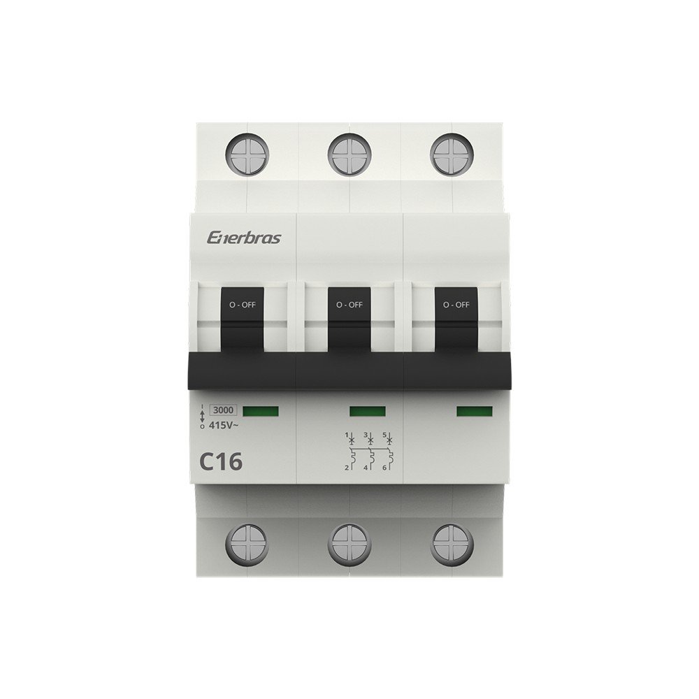 Disjuntor Termomagnético Tripolar 16a - Dt3-E3c16