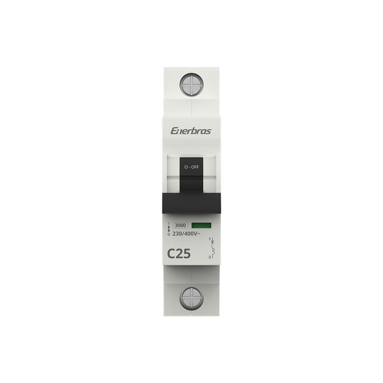 Disjuntor Termomagnético 3Ka 1P C 25A Din Enerbras