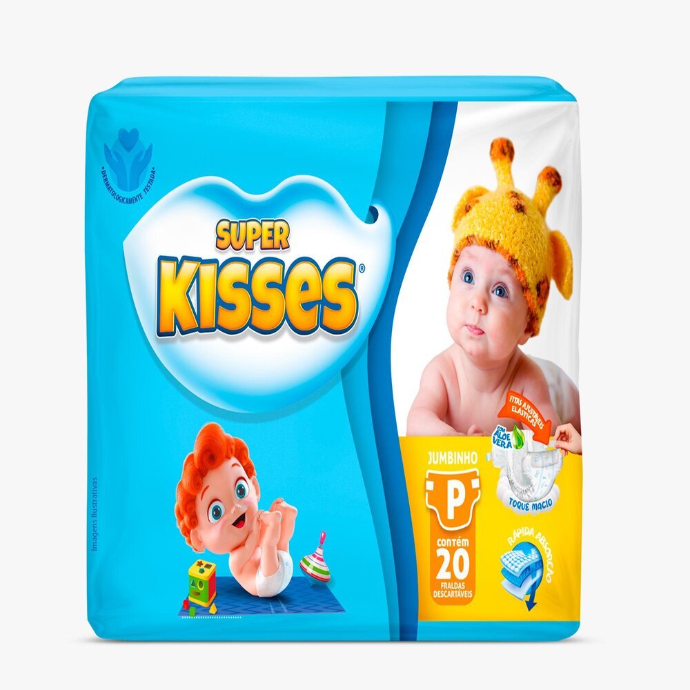 Fralda Kisses Eco Jumbinho P Com 20