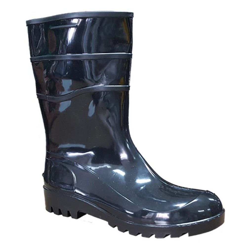 Bota Pvc Preta Cano Alto Tamanho 36 Fujiwara