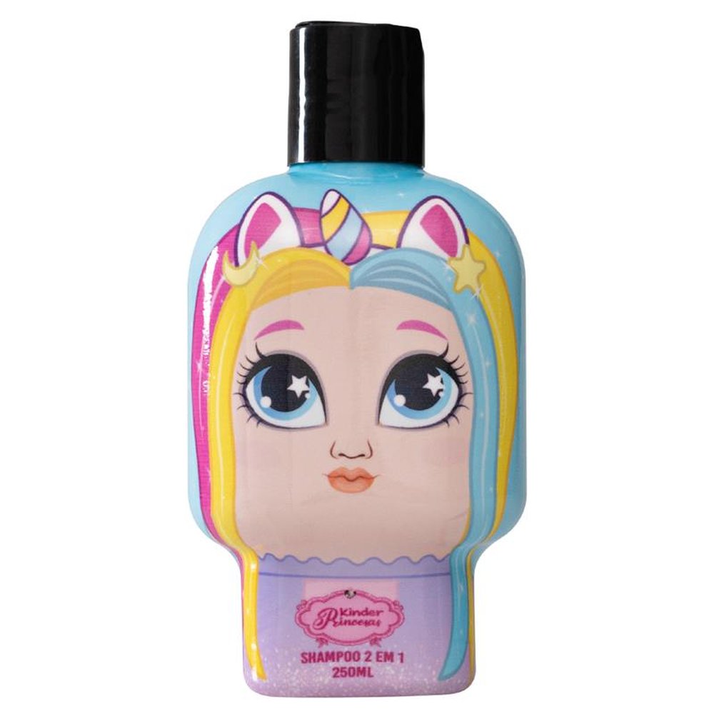 kit Shampoo Infantil 2 em 1 250ml Sereia + Unicórnio - Kinder Princesas
