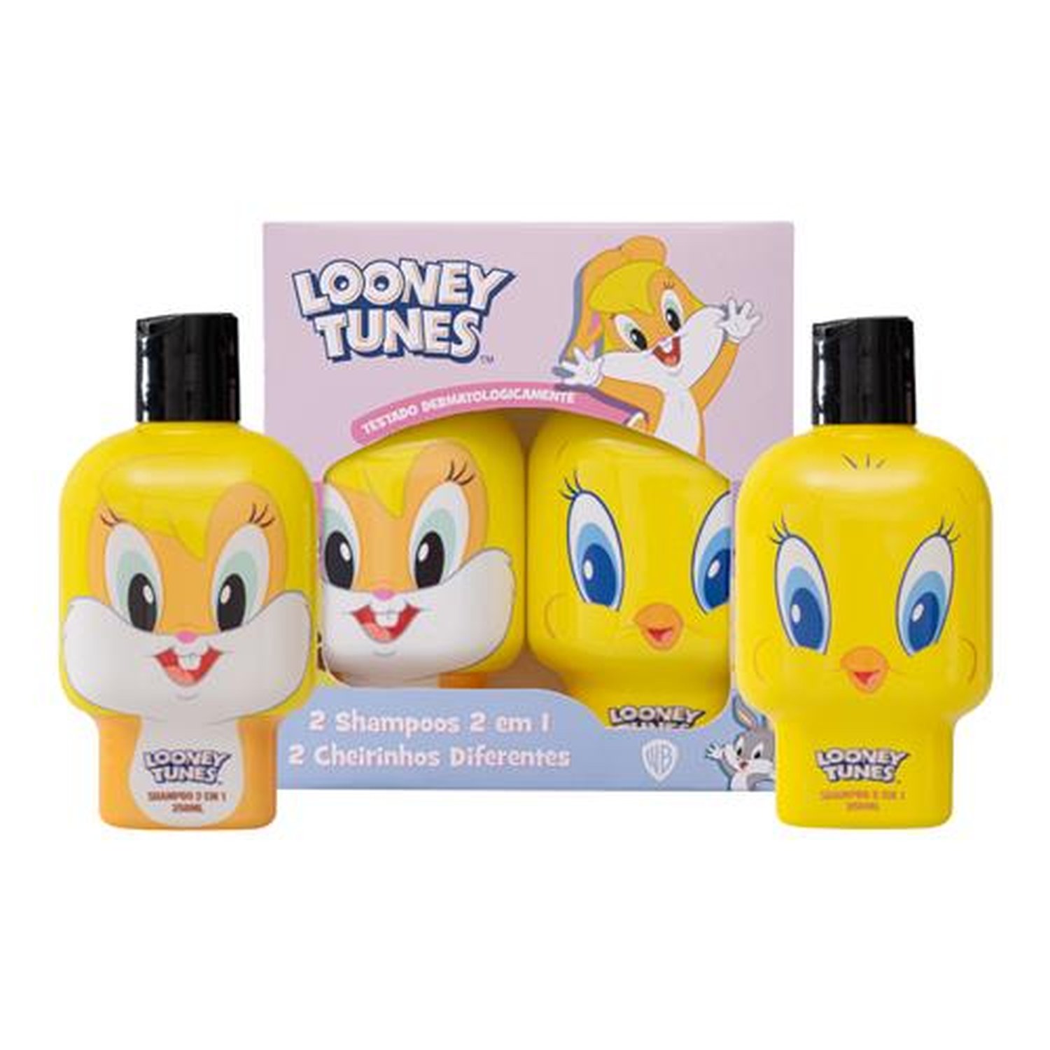 Kit Shampoo Infantil 2 em 1 250ml Lola + Piupiu - Looney Baby