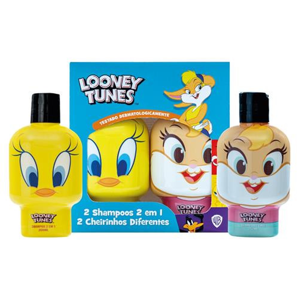 Kit Shampoo Infantil 2 em 1 250ml Lola + Piupiu - Looney Tunes
