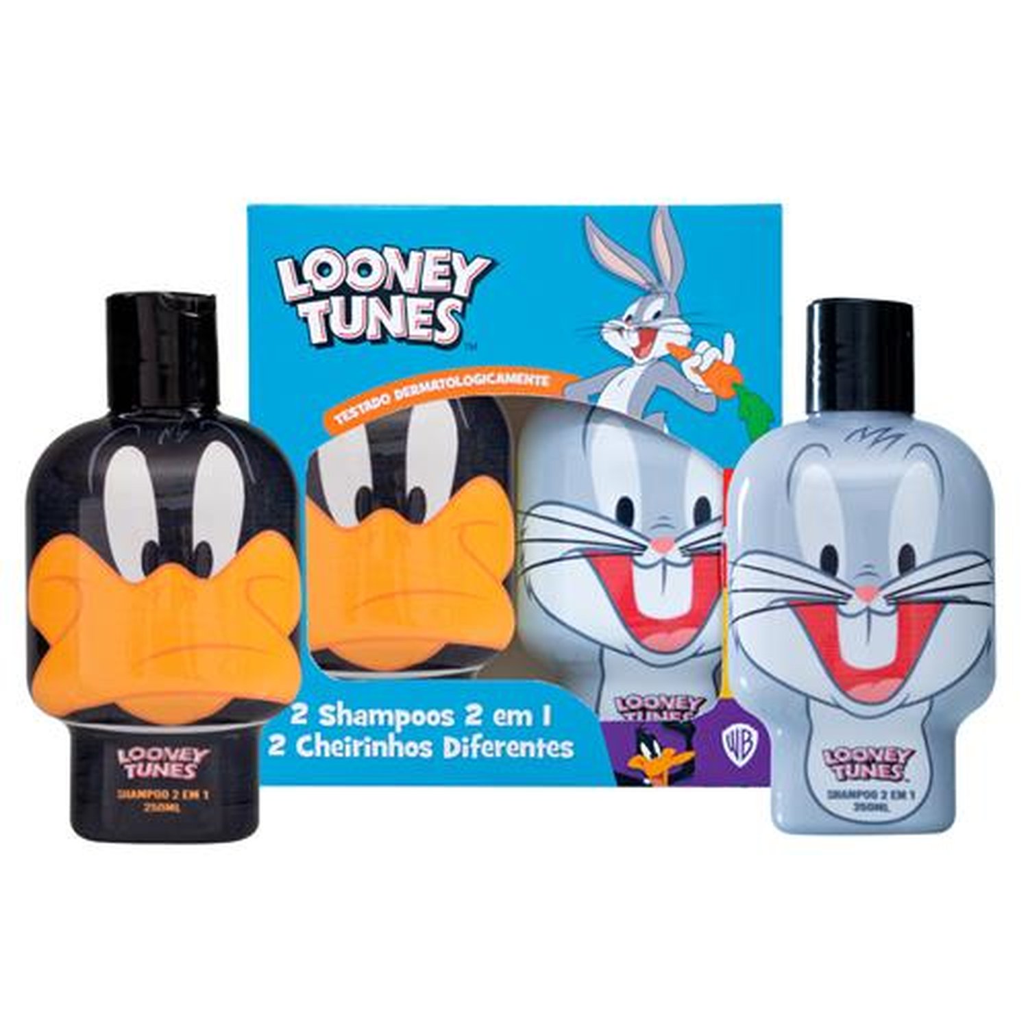 Kit Shampoo Infantil 2 em 1 250ml Pernalonga + Patolino - Looney Tunes