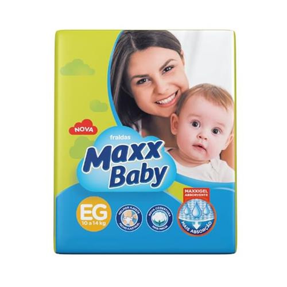Fralda Descartável Infantil Maxx Baby EG Mega Pacote 30 Unidades