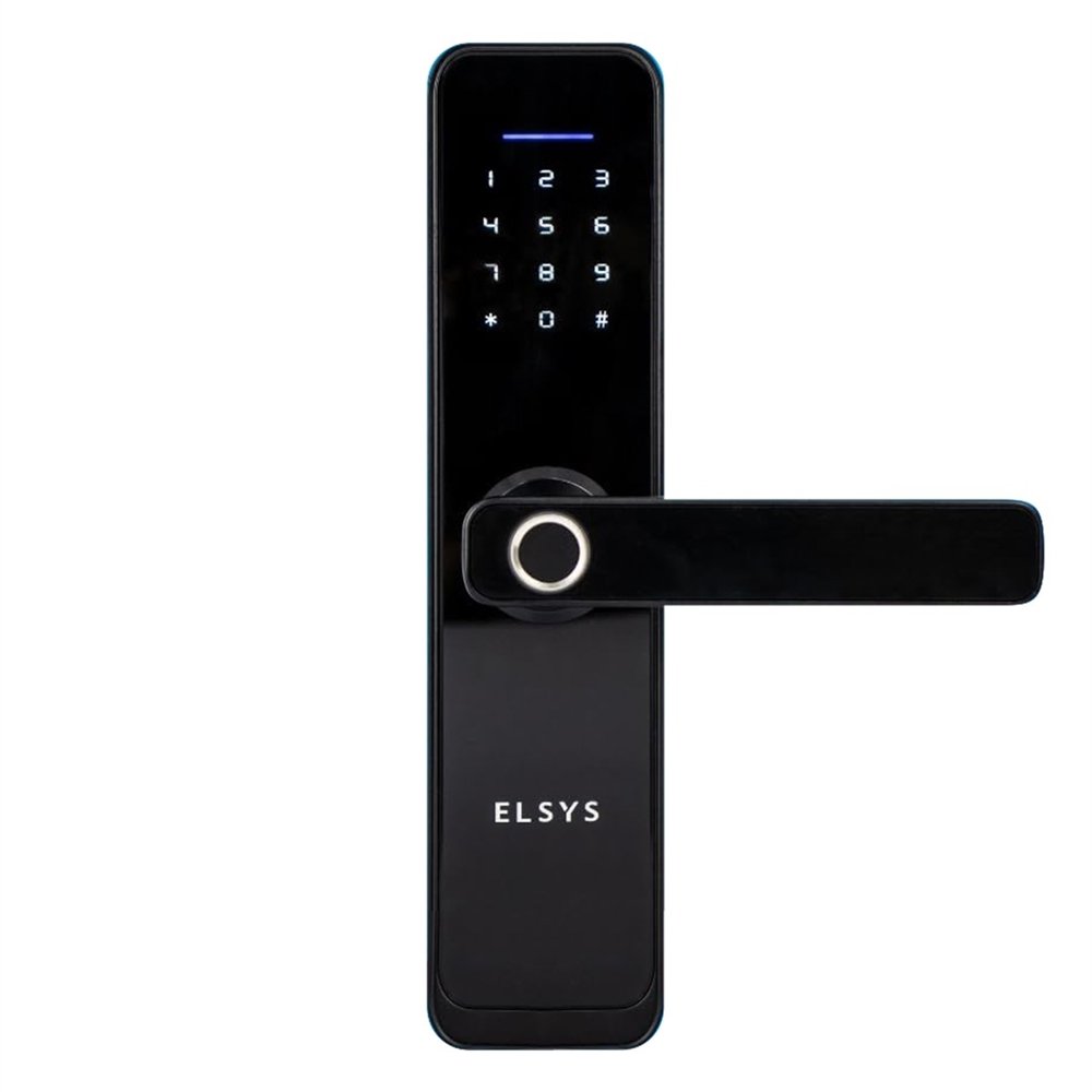 Fechadura Digital De Embutir Elsys ESF-DE4000B | Com Wi-Fi, Biometria, Preto