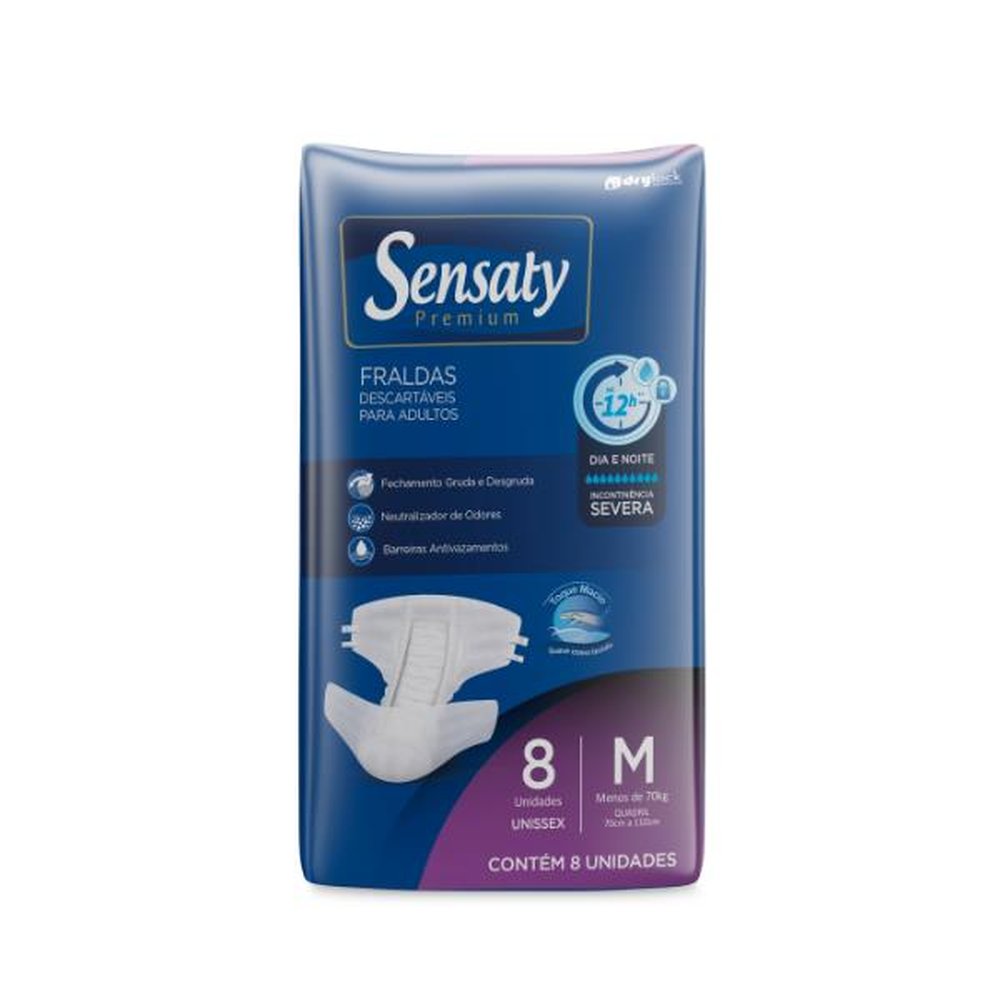 Fralda Capricho Sensaty Premium Regular M 8 Pacotes Com 8 Unidades