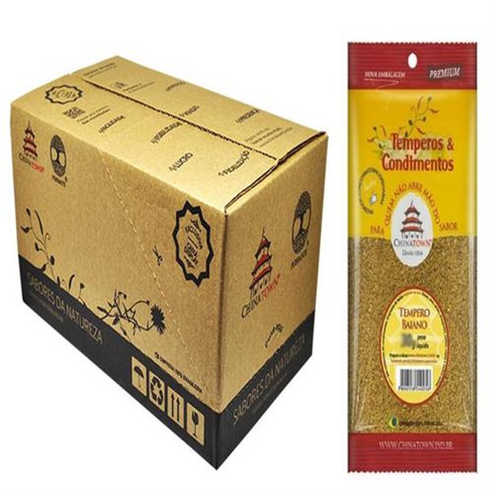 Tempero Baiano - Caixa com 24 unidades com 20 g cada.
