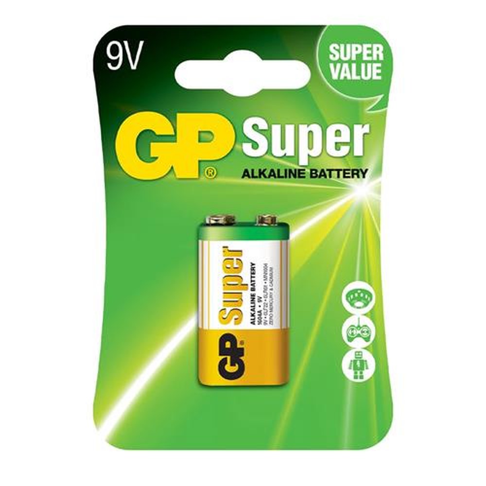 Bateria Alcalina GP 9V Blister Com 1 Unidade 1604A-C1