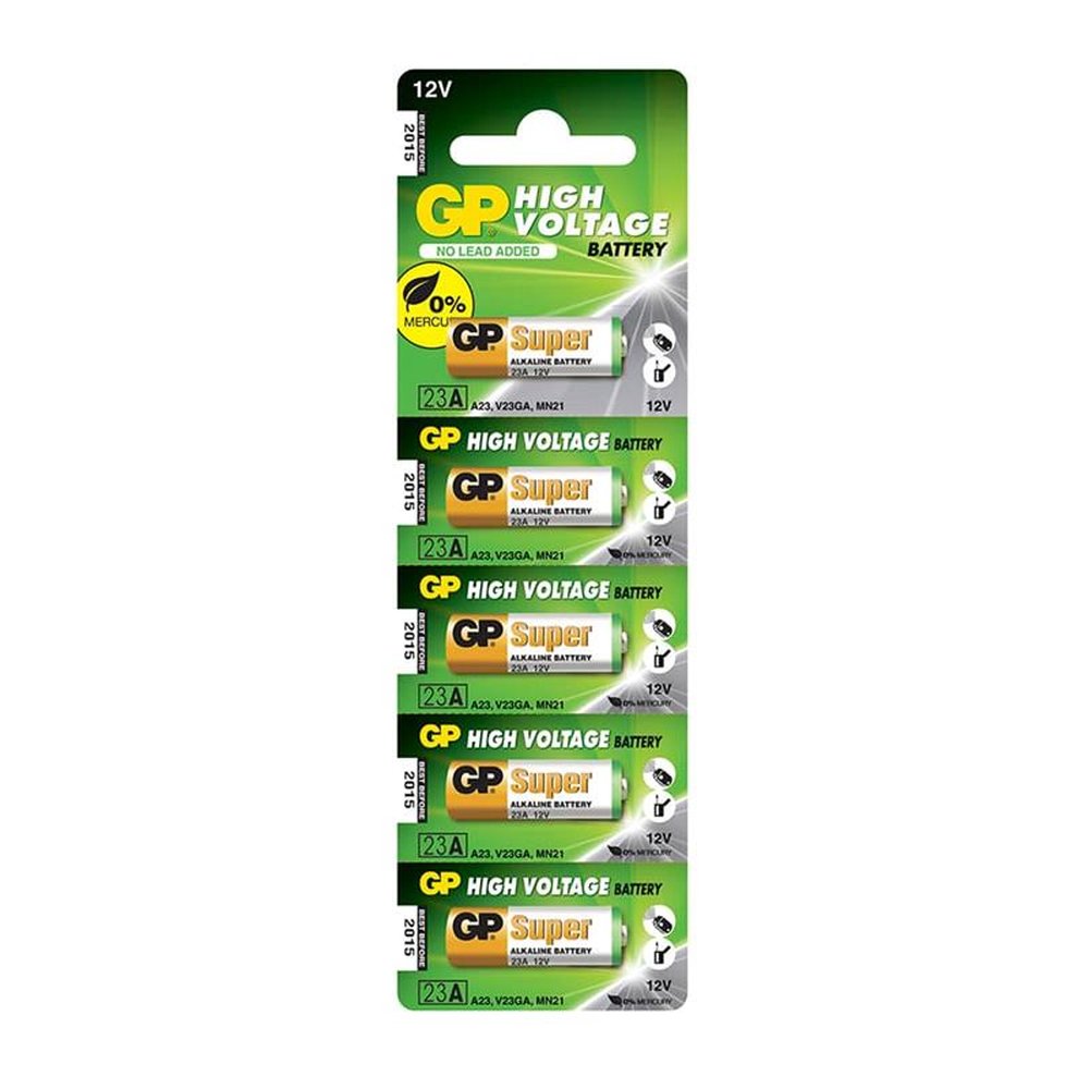 Pilha Alcalina GP High Voltage 12V Blister Com 5 Unidades 23AF-C5