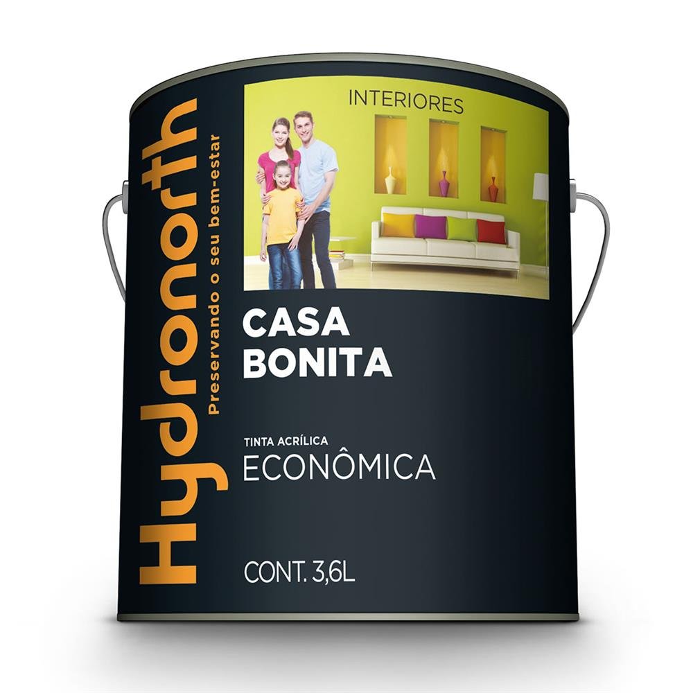 Tinta Acrílica Casa Bonita Econômico Fosco Hydronorth Azul Brasil Galão 3,6 L