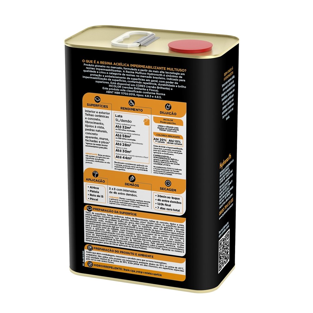 Resina Solvente Hydronorth Multiuso Incolor 5L