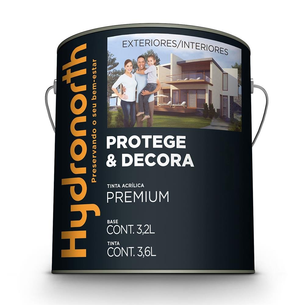 Tinta Acrílica Premium Protege e Decora Hydronorth Acetinado Branco Neve Galão 3,6 L