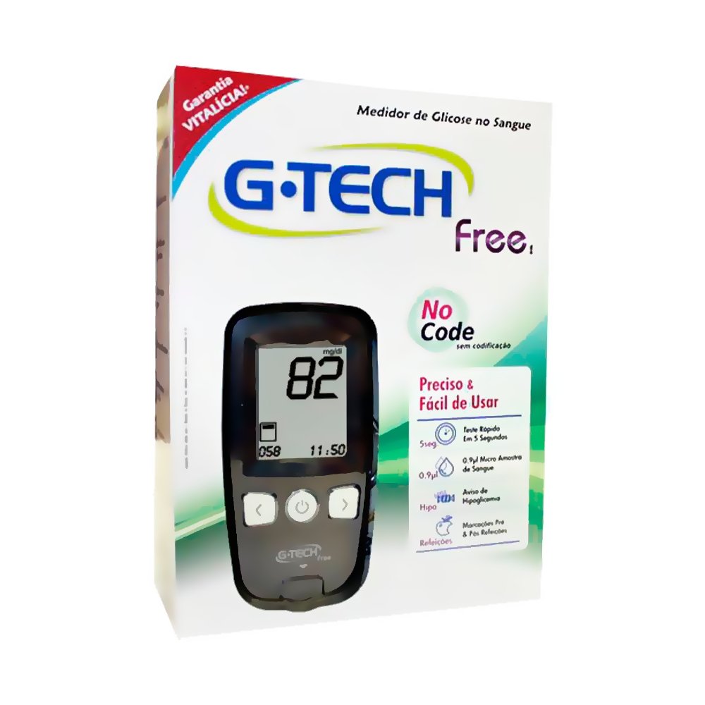 Kit Medidor de Glicose G Tech Free