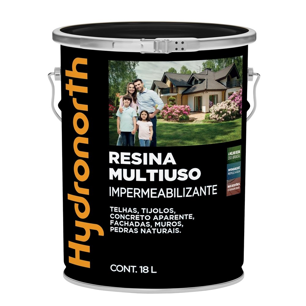 Resina Acrílica Multiuso Hydronorth Solvente Fosca Incolor Balde 18 Litros