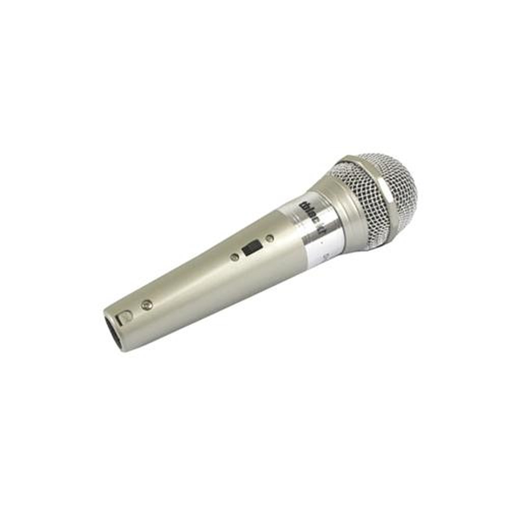 Microfone 600R Prata Com Fio 3 Metros