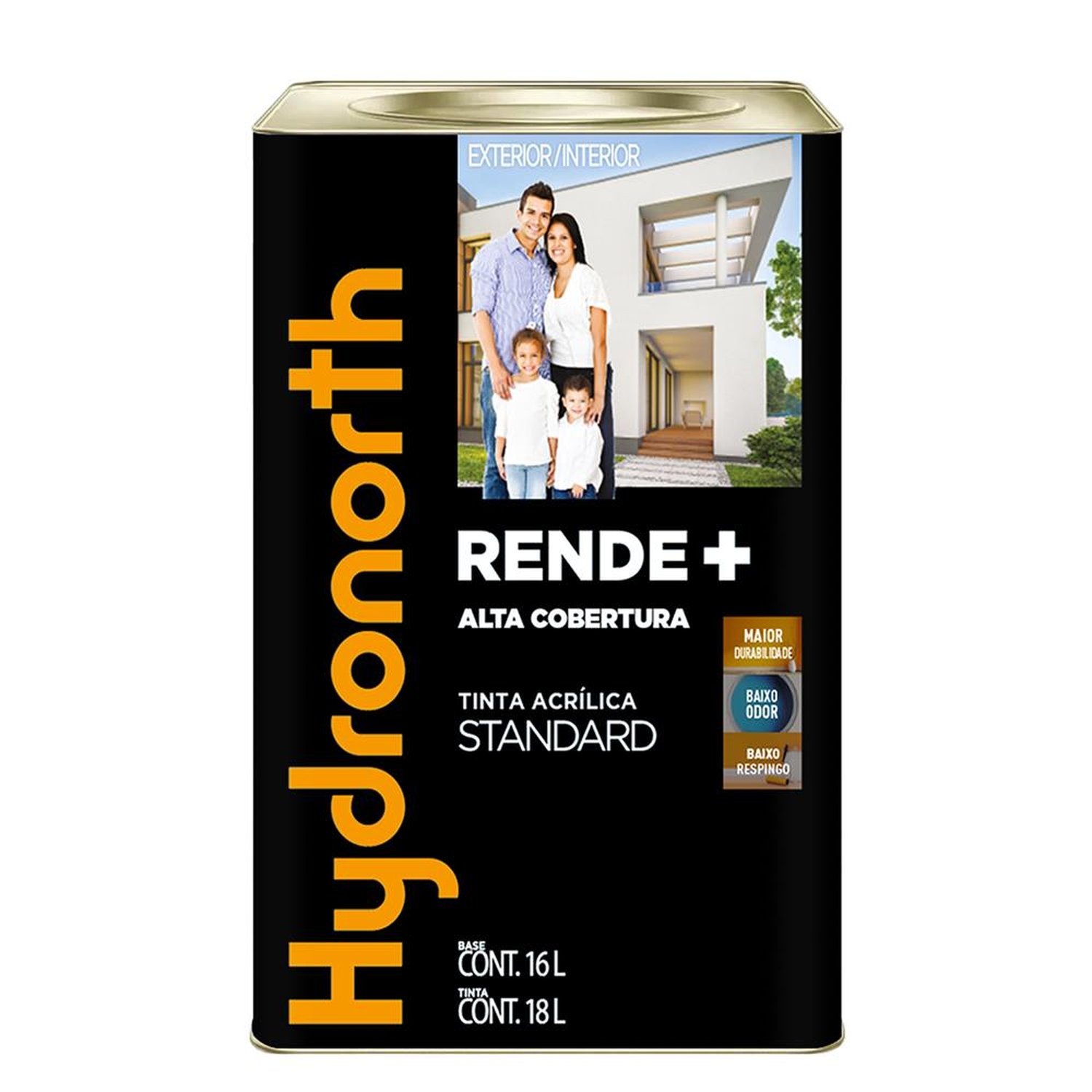 Tinta Acrílica Standard Rende+ Hydronorth Fosco Pêssego Lata 18 L