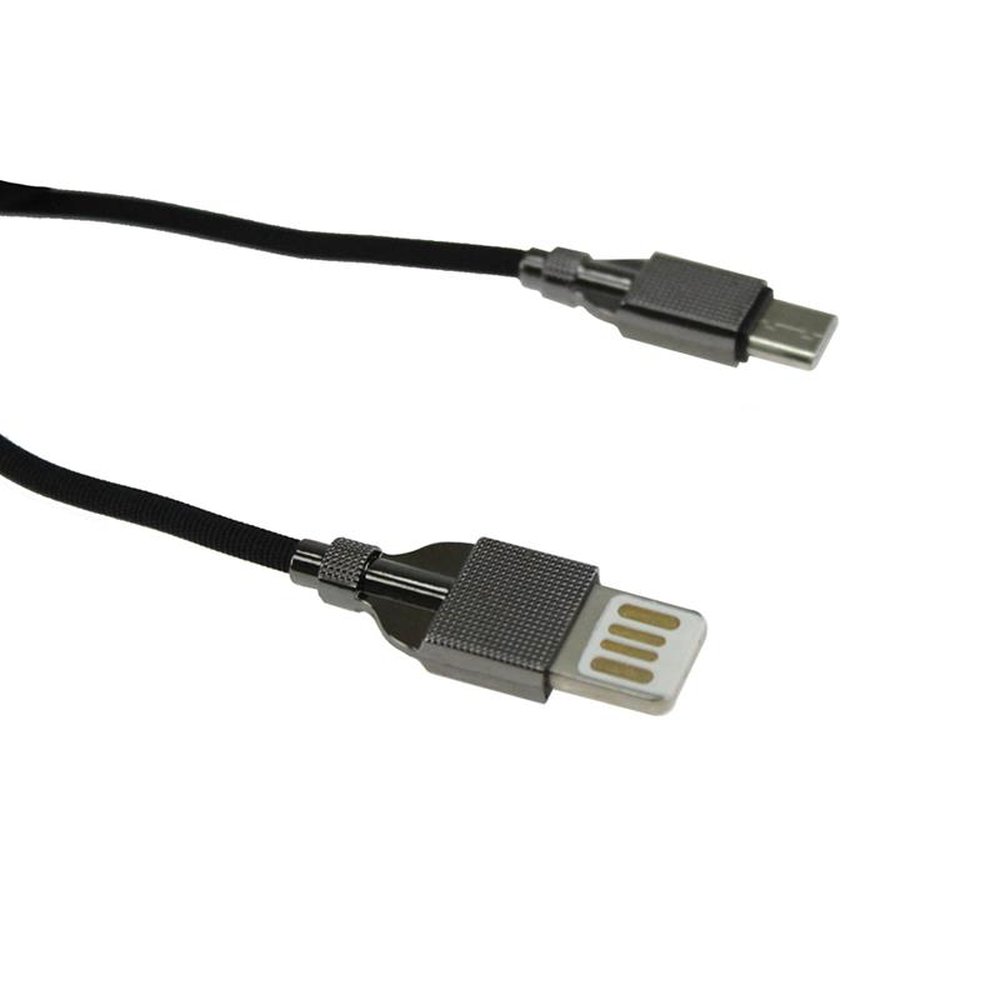 Cabo Usb X Tipo C Modelo Fly Wing 1 Metro Preto