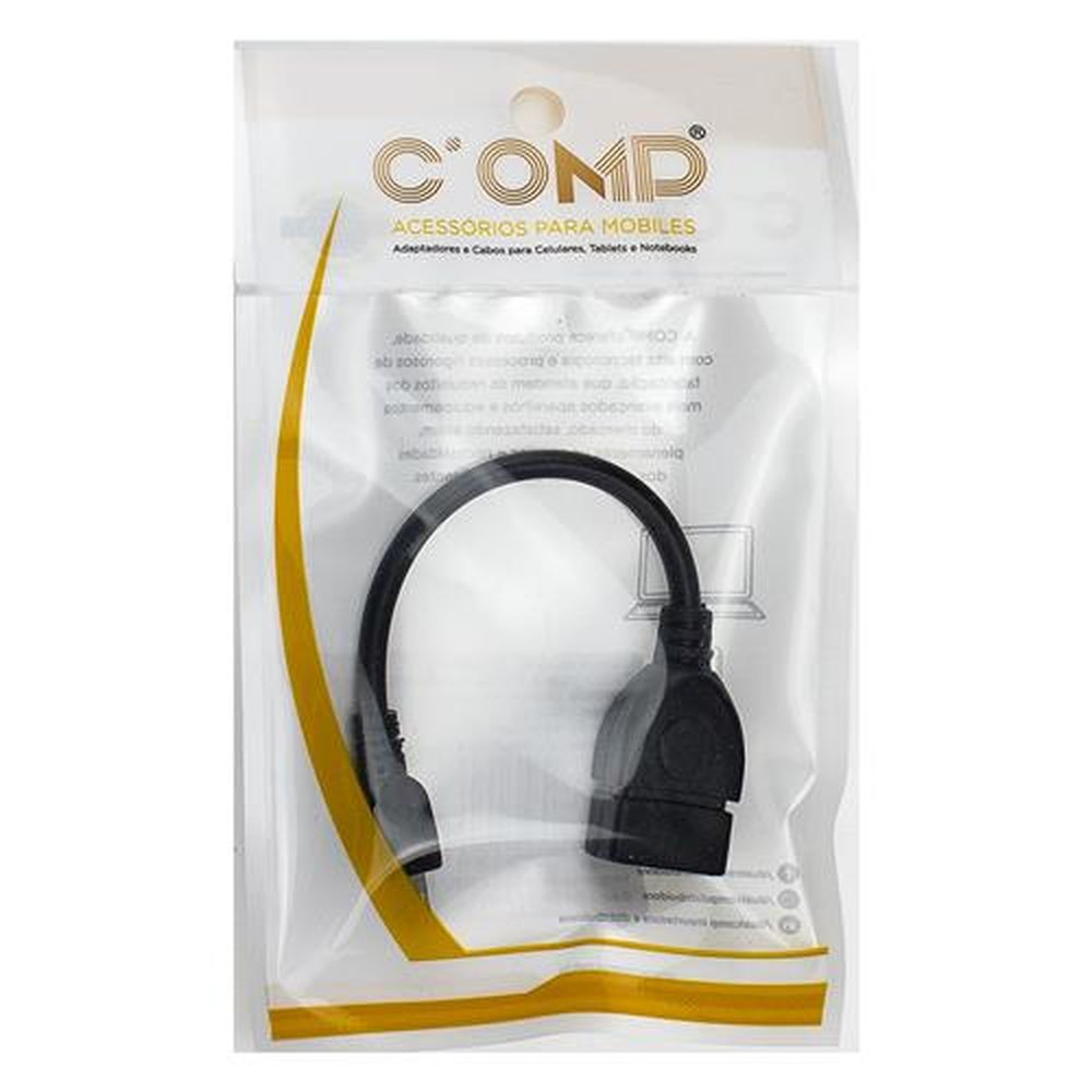 Cabo Usb-A F Otg X Usb Micro 5P 2.0 15 Centímetros