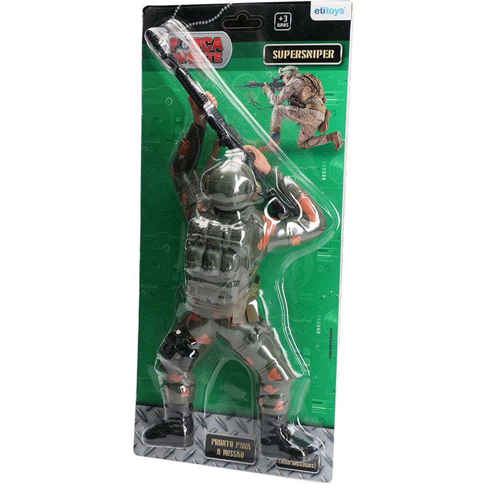 Boneco Exercito Com Arma - Etitoys