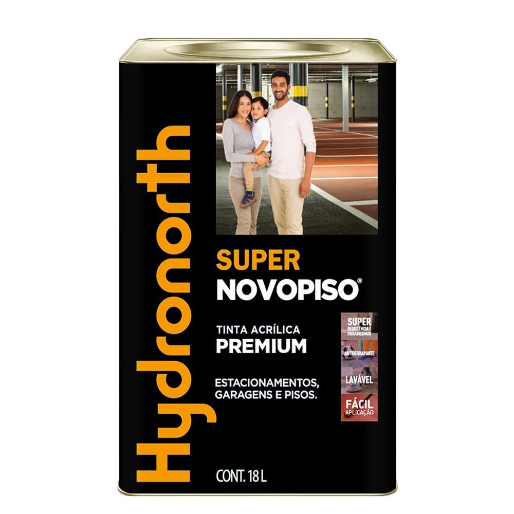 Tinta Acrílica Super Novopiso Semi Brilho Hydronorth Concreto Lata 18 L
