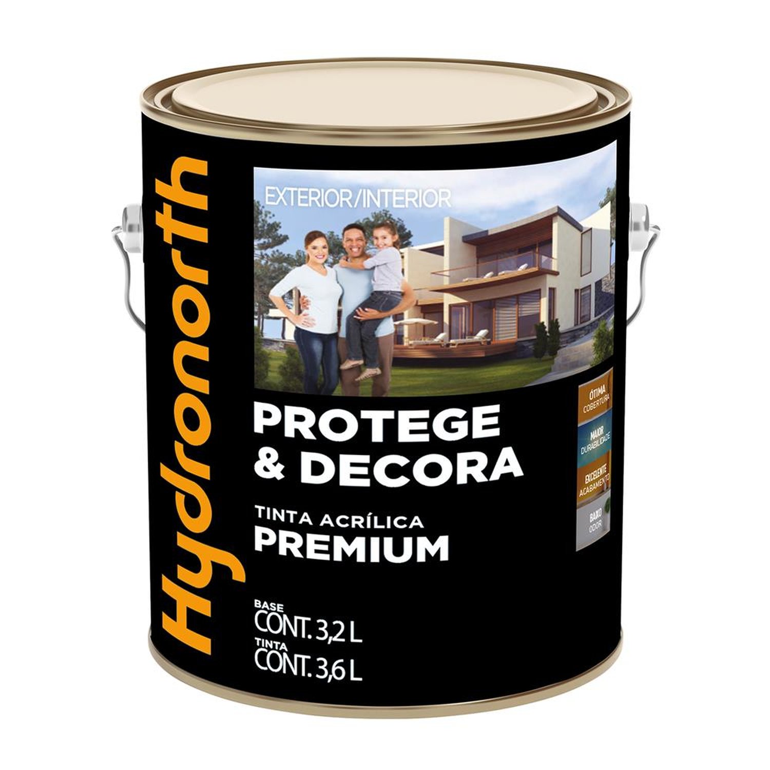 Tinta Acrílica Premium Protege e Decora Hydronorth Fosco Elefante Galão 3,6 L
