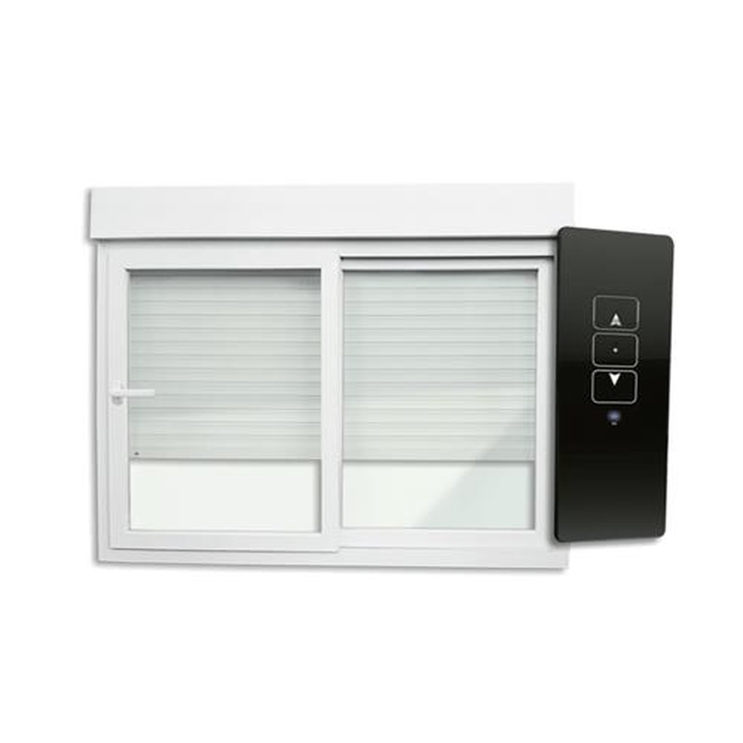 Janela Integ.Pvc Itec 2 Folhas 140 X 120 Vidro Liso com Cremona, Motor e Controle Remoto
