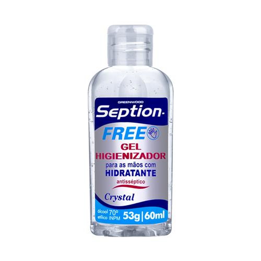 Gel Higienizador Seption-Free Crystal 60 ml