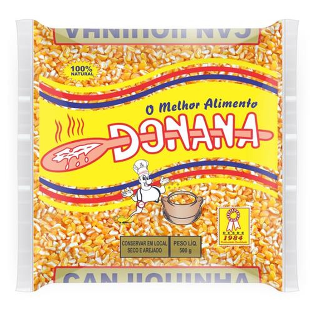 Canjiquinha Amarela 500g Donana - Embalagem Contém 25 Unidades