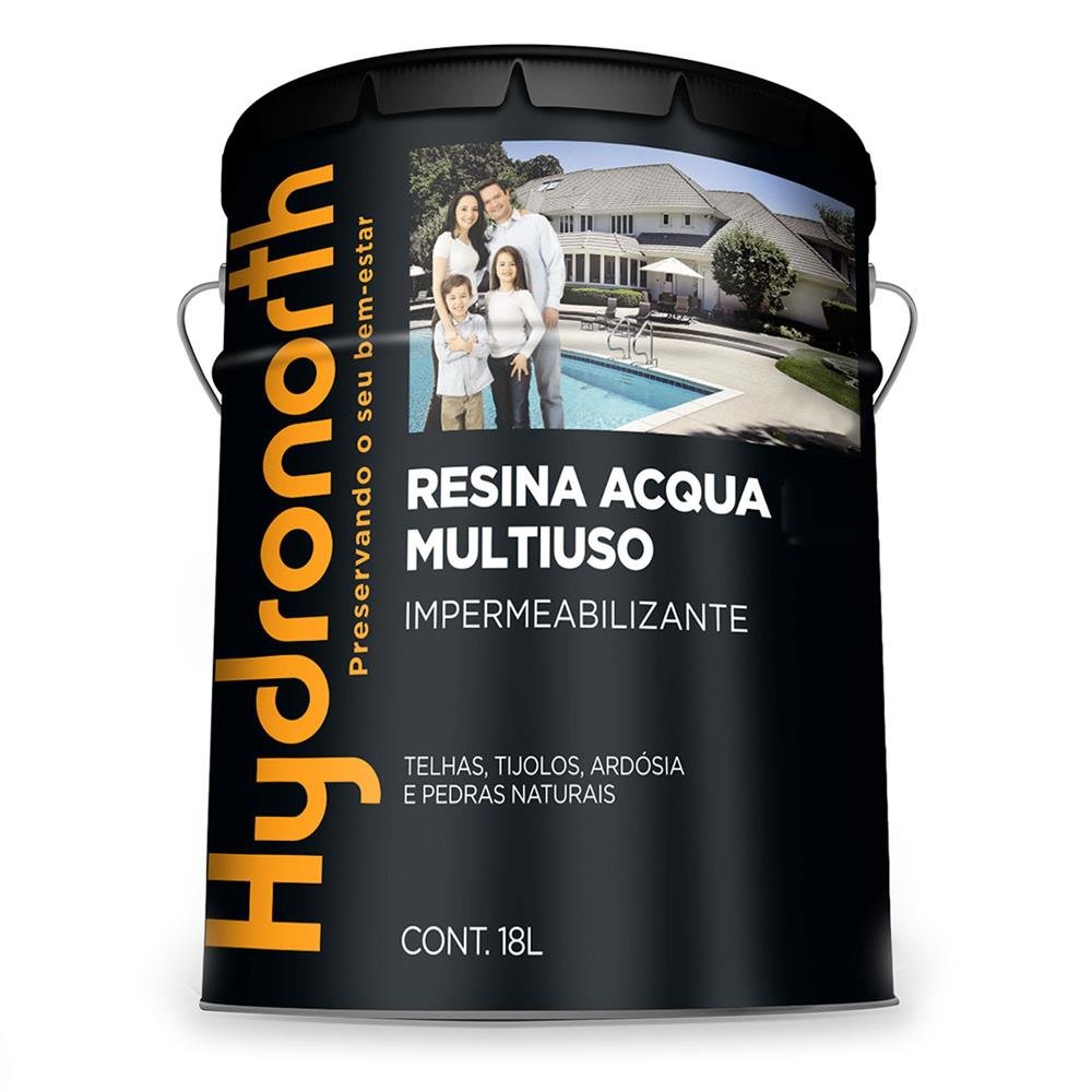 Resina Multiuso Acqua Color Hydronorth Grafite Universal Balde 18 L