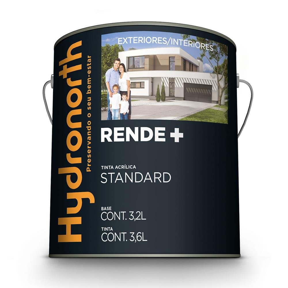 Tinta Acrílica Standard Rende+ Hydronorth Fosco Azul Petróleo Galão 3,6 L