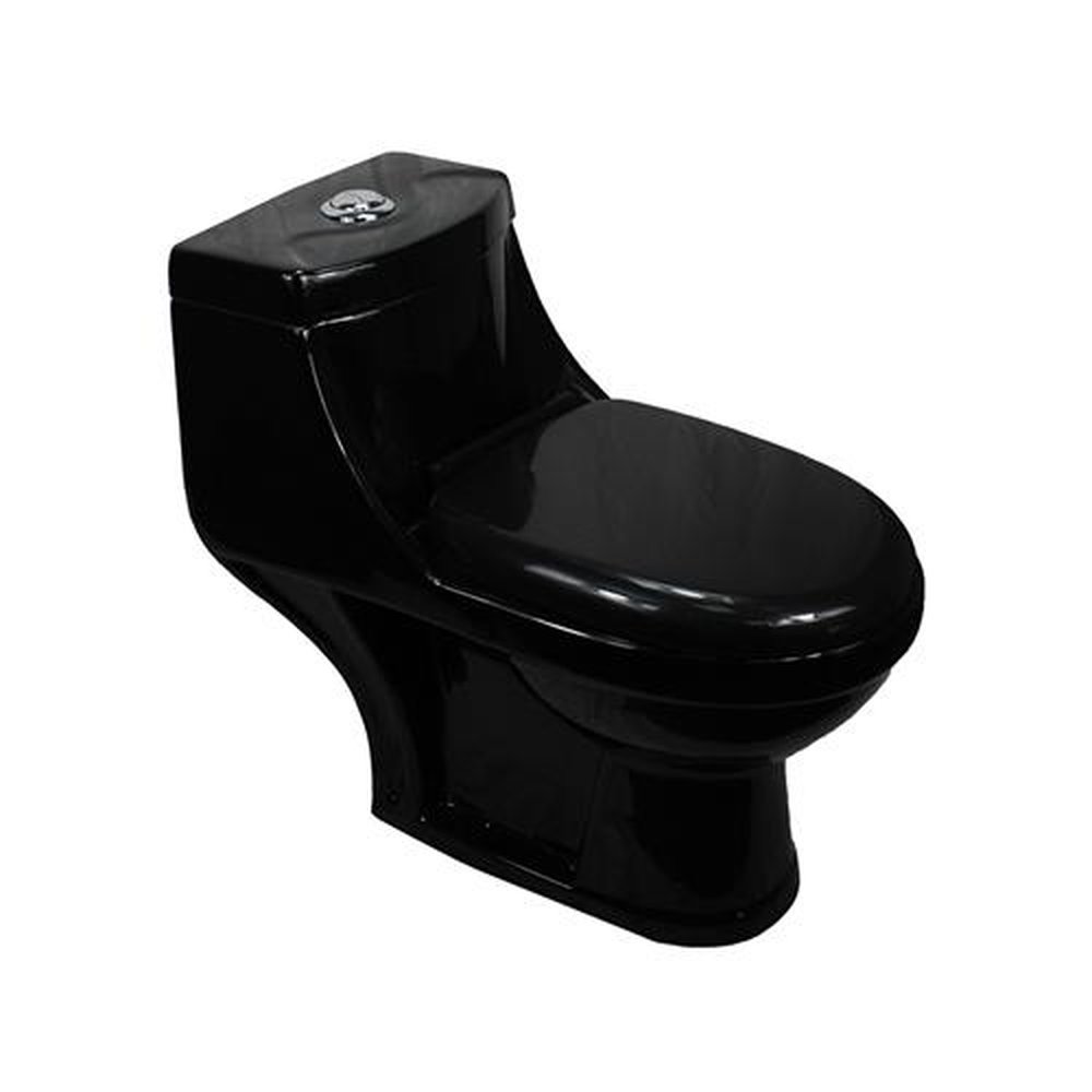 Kit Vaso Sanitário Monobloco Preto Compacta