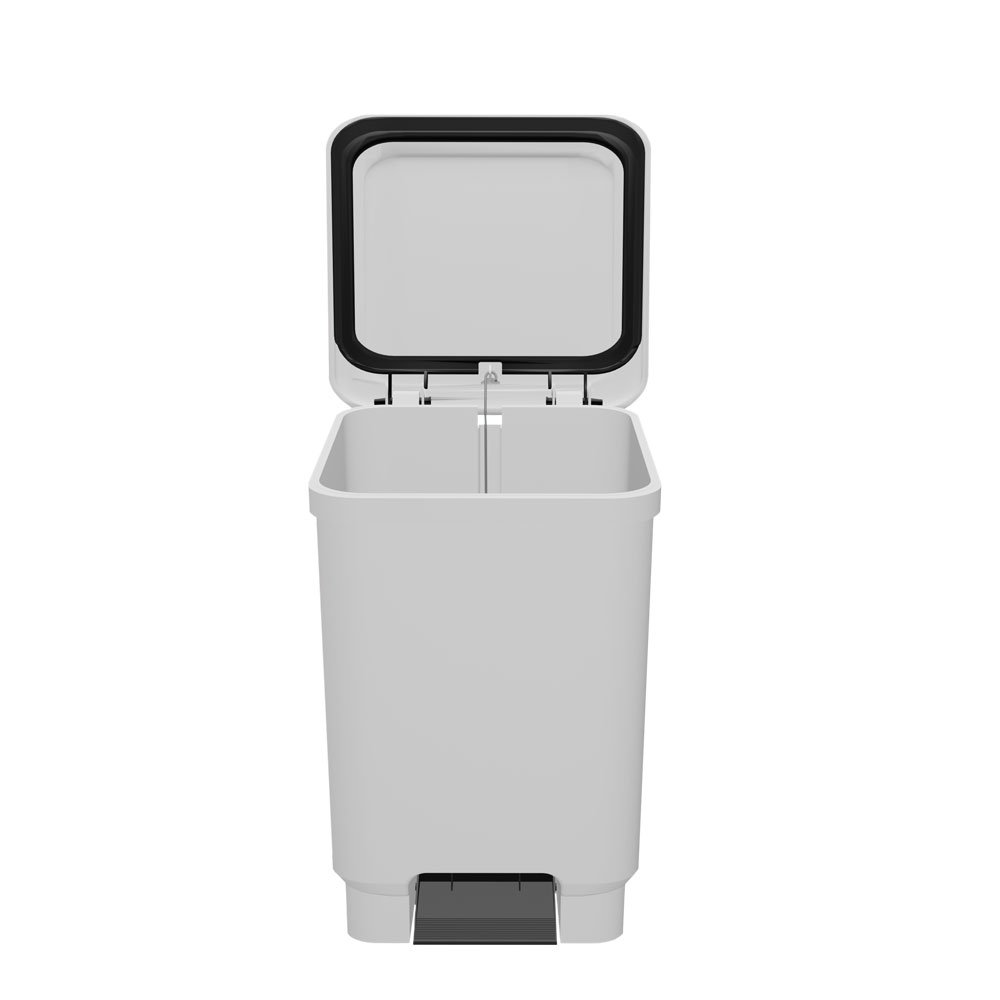 Lixeira 100,0 L Plástica Com Pedal Branca