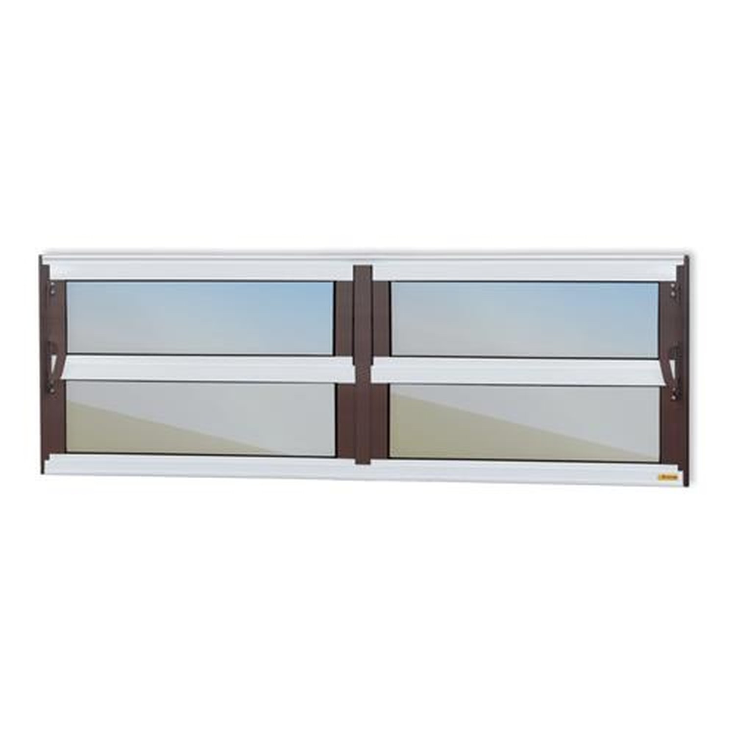 Basculante 2 Seções 40 X 240 Elite Vidro Reflex Mix Corten