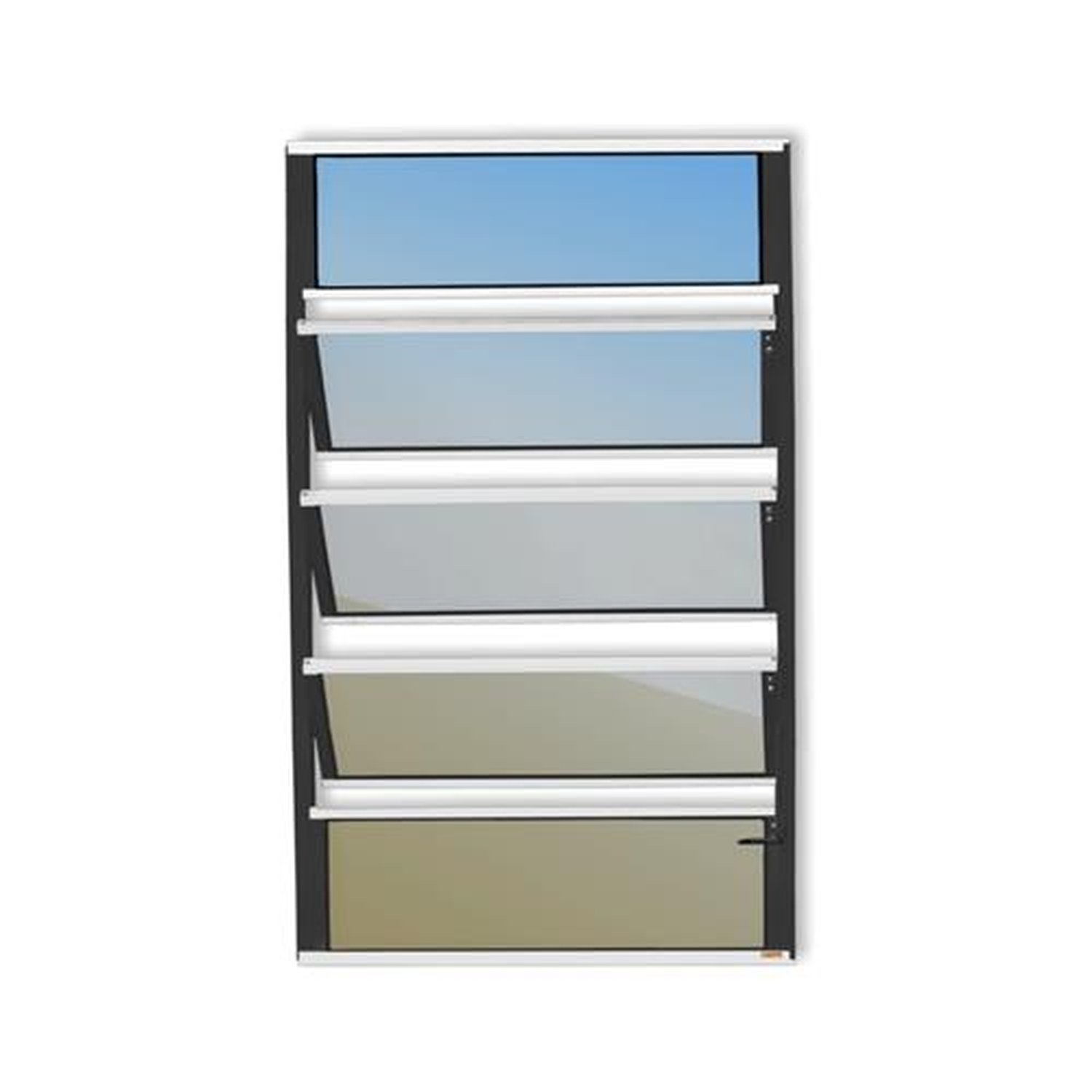 Basculante 100 X 60 Plus Vidro Reflex Mix Preto