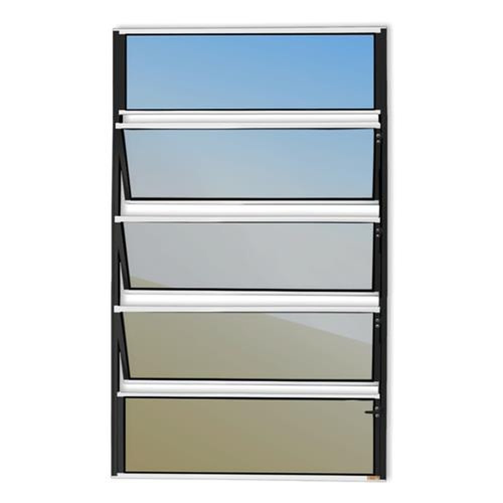 Basculante 100 X 60 Master Vidro Reflex Mix Preto